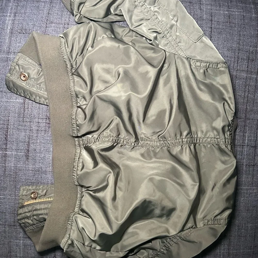 OshKosh B’gosh Toddler 18M Bomber Jacket Olive Green Zip Up Outerwear